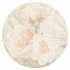 Misty Peony Floral Round Wall Mural