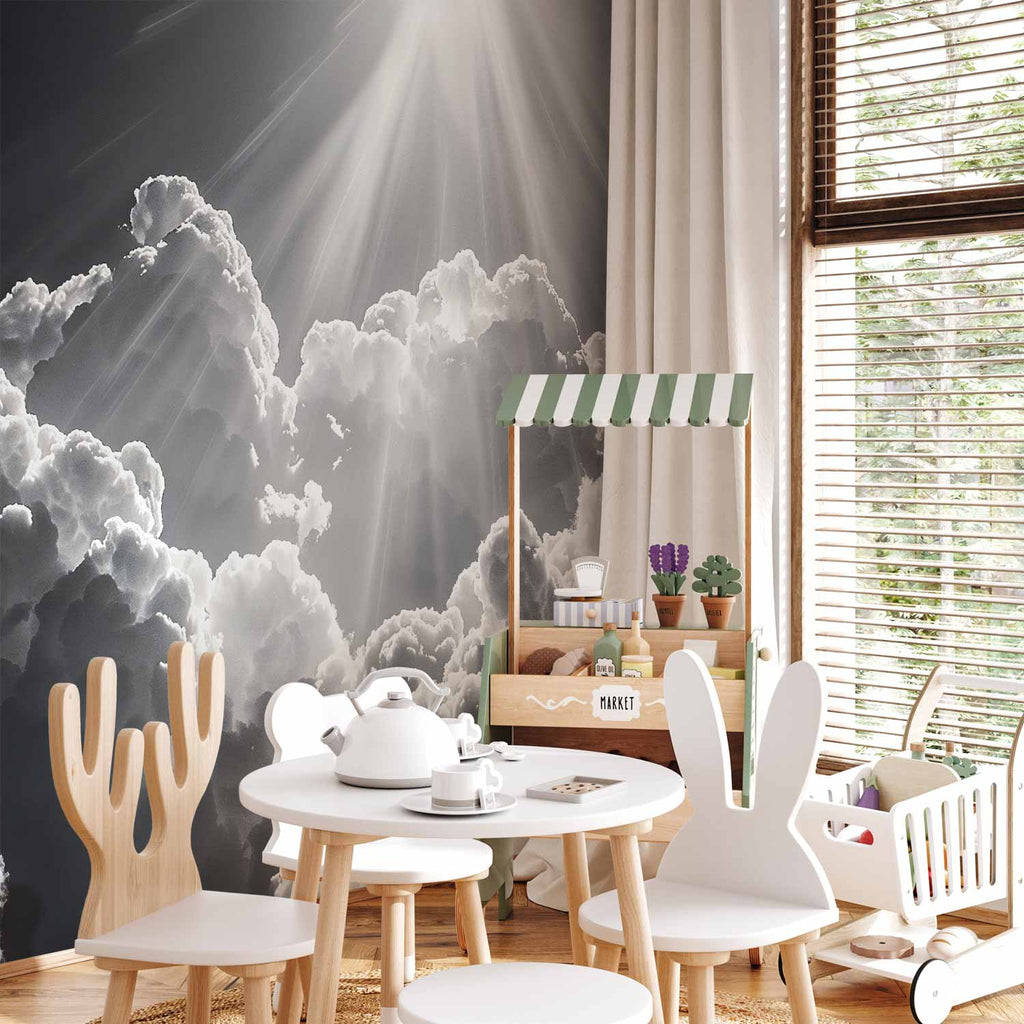 Sun Rays Through Clouds Nature Wall Mural