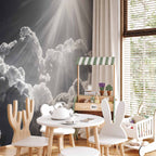 Sun Rays Through Clouds Nature Wall Mural