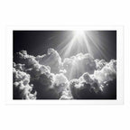 Sun Rays Through Clouds Nature Poster