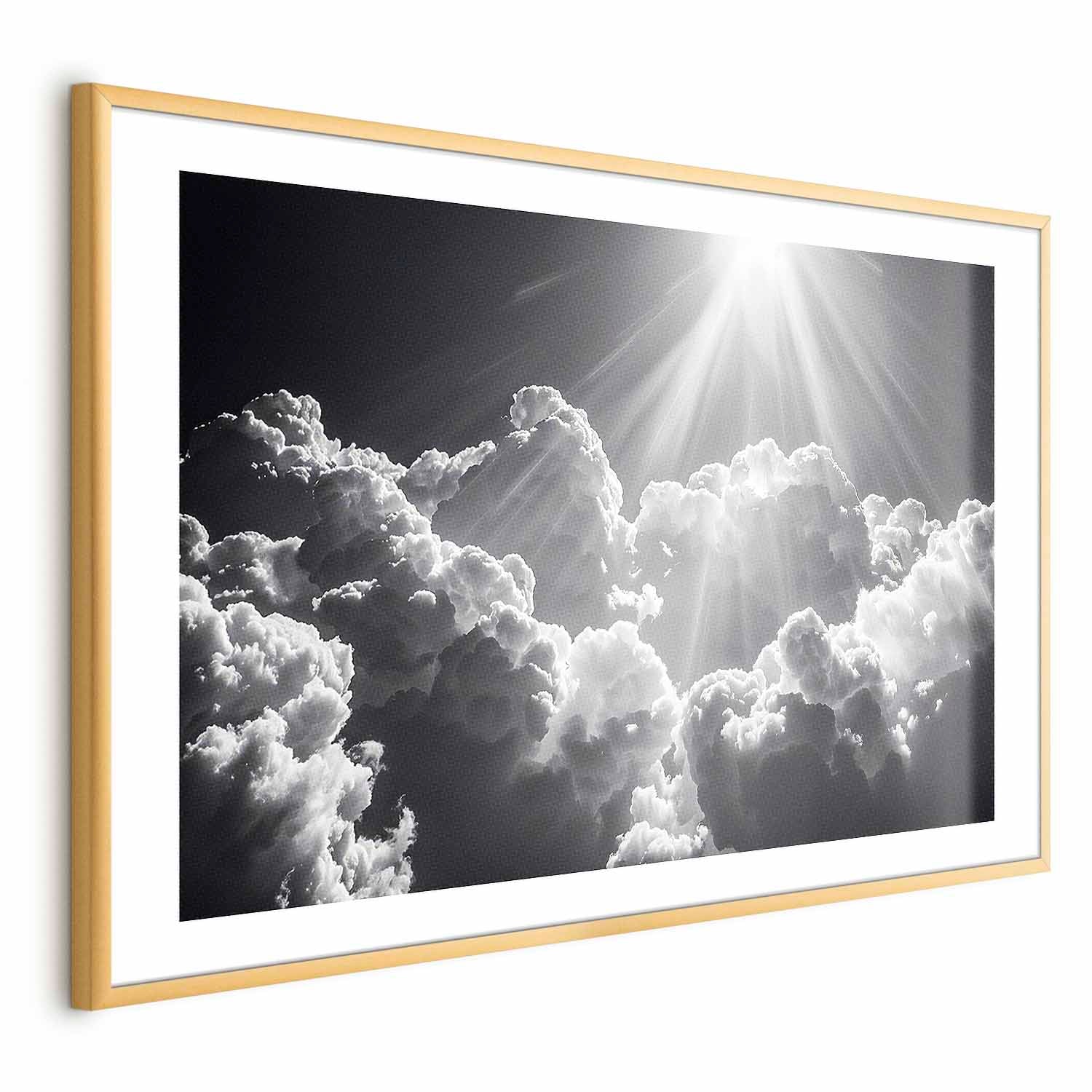 Sun Rays Through Clouds Nature Poster