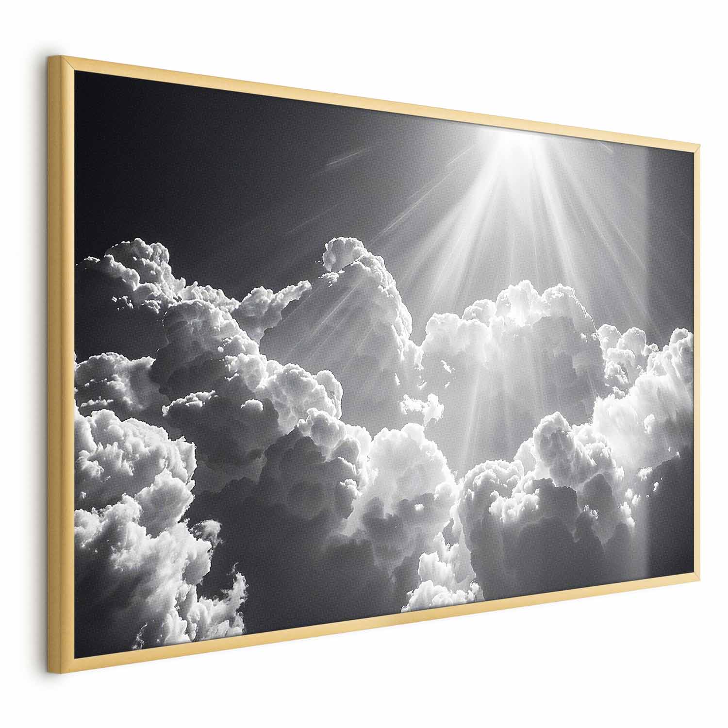 Sun Rays Through Clouds Nature Poster