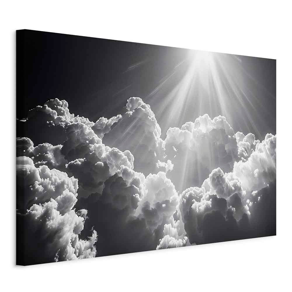 Canvas Print - Hope in the Clouds: Inspiring Rays of the Sun Awaken Emotions