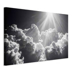 Canvas Print - Hope in the Clouds: Inspiring Rays of the Sun Awaken Emotions