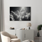 Canvas Print - Hope in the Clouds: Inspiring Rays of the Sun Awaken Emotions