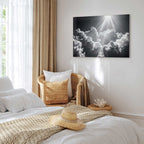 Sun Rays Through Clouds Nature Canvas Print