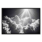 Sun Rays Through Clouds Nature Canvas Print