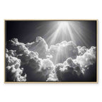 Sun Rays Through Clouds Nature Canvas Print