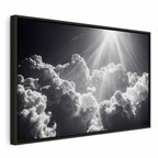 Canvas Print - Hope in the Clouds: Inspiring Rays of the Sun Awaken Emotions
