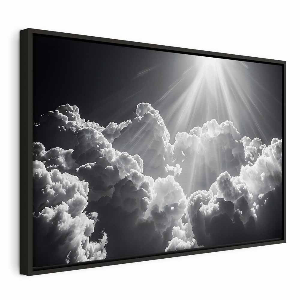 Canvas Print - Hope in the Clouds: Inspiring Rays of the Sun Awaken Emotions