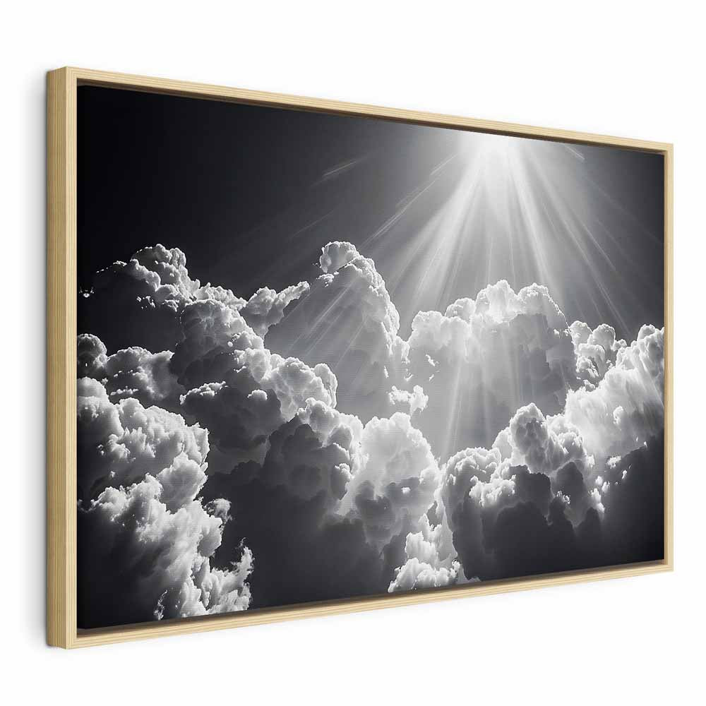 Canvas Print - Hope in the Clouds: Inspiring Rays of the Sun Awaken Emotions