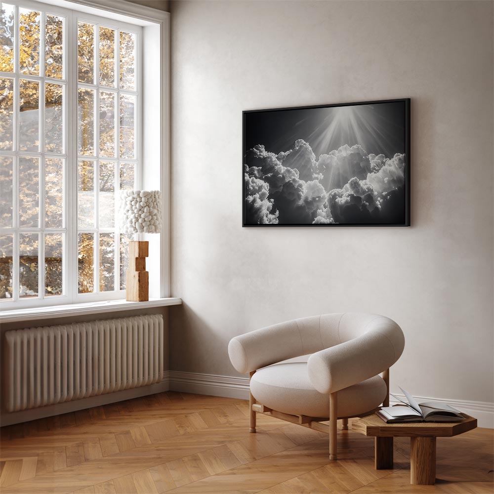 Canvas Print - Hope in the Clouds: Inspiring Rays of the Sun Awaken Emotions