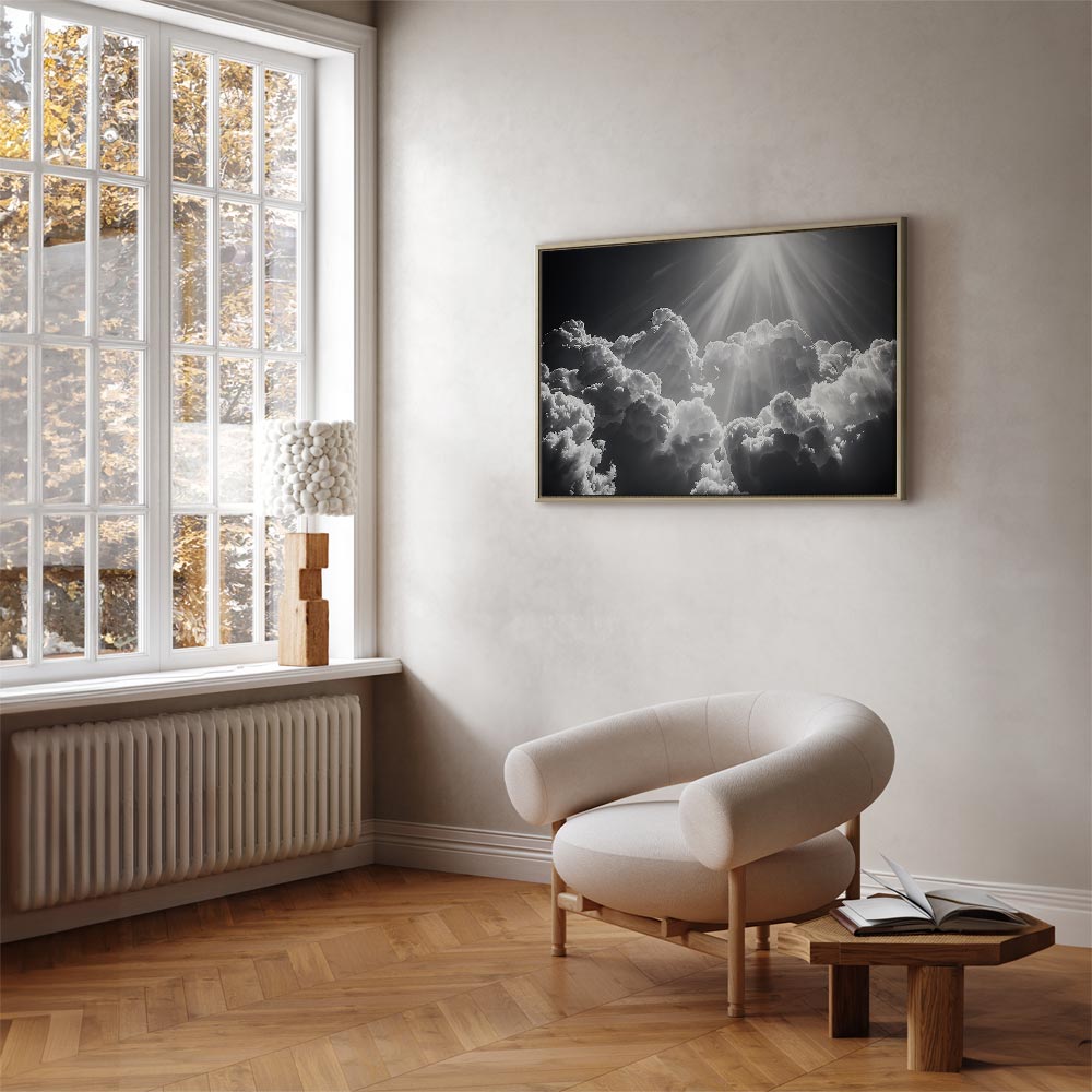 Canvas Print - Hope in the Clouds: Inspiring Rays of the Sun Awaken Emotions