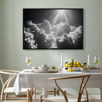 Canvas Print - Hope in the Clouds: Inspiring Rays of the Sun Awaken Emotions