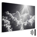 Sun Rays Through Clouds Nature Canvas Print