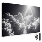 Sun Rays Through Clouds Nature Canvas Print