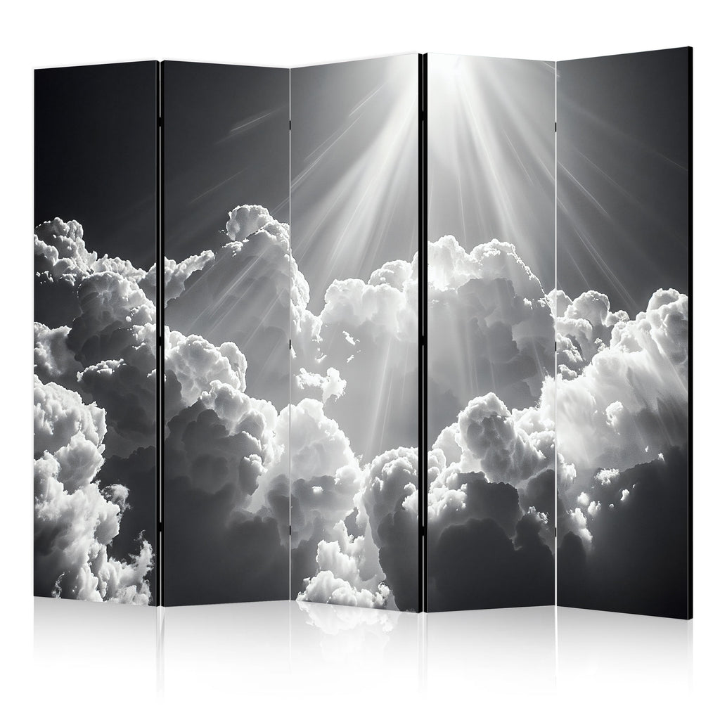 Room Divider Landscape with Clouds and Sun