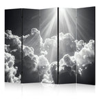 Room Divider Landscape with Clouds and Sun