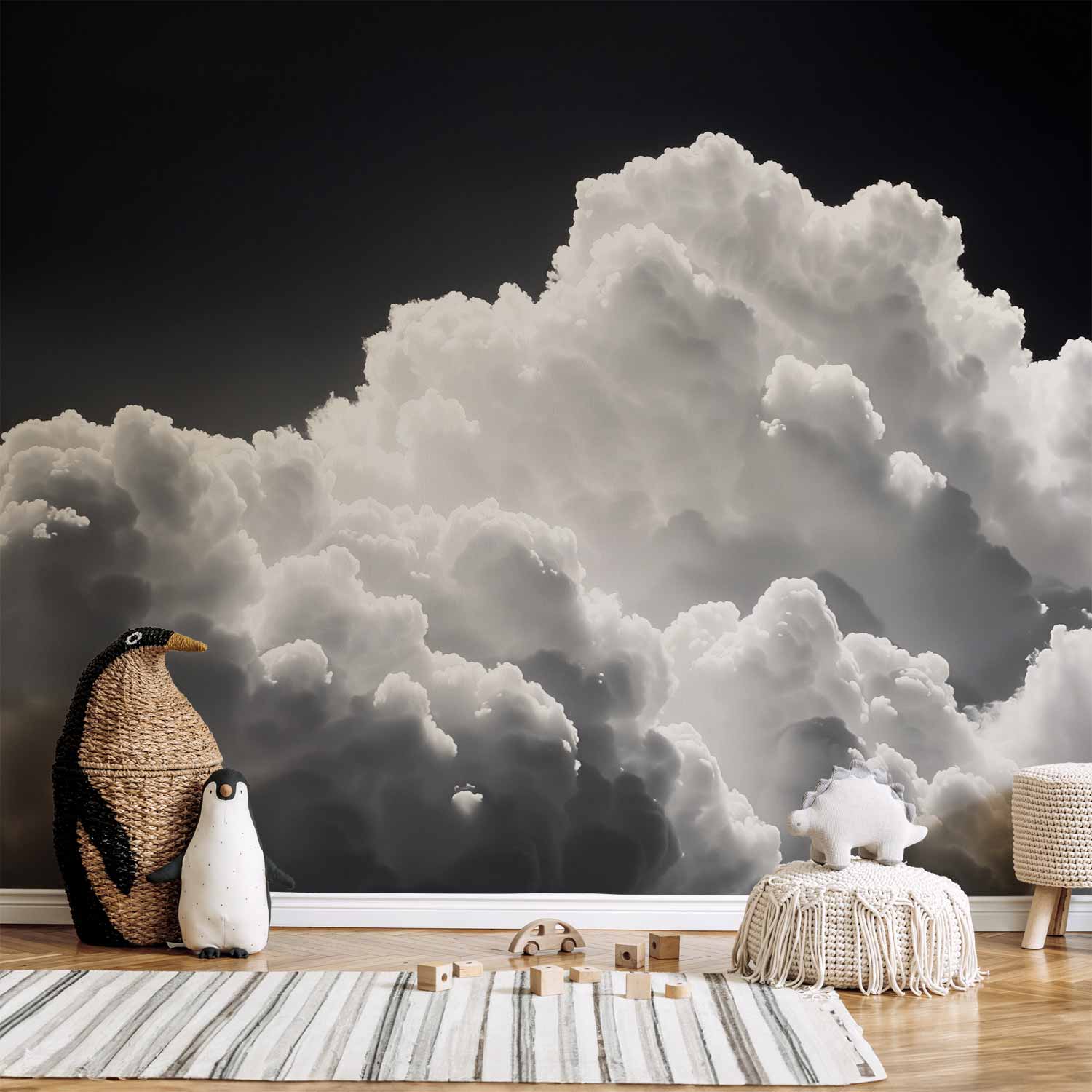 Wall Mural: Sunlit Sky and Clouds