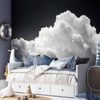 Sunlit Sky Clouds and Shadows Wall Mural