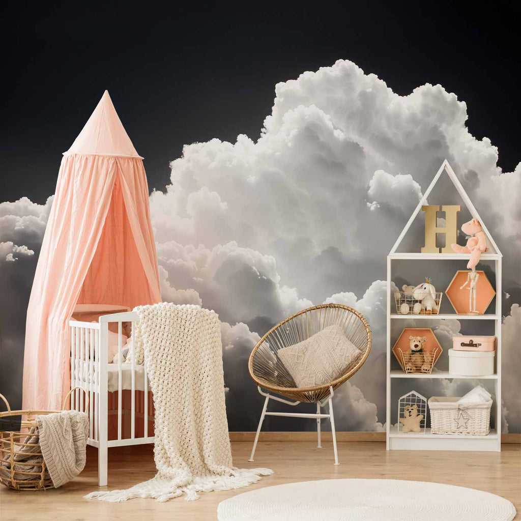 Wall Mural: Sunlit Sky and Clouds