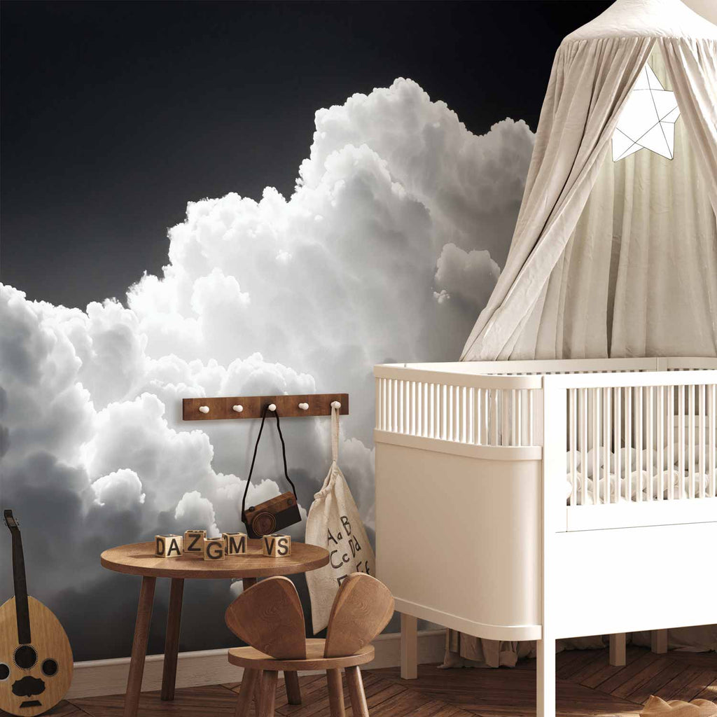 Sunlit Sky Clouds and Shadows Wall Mural