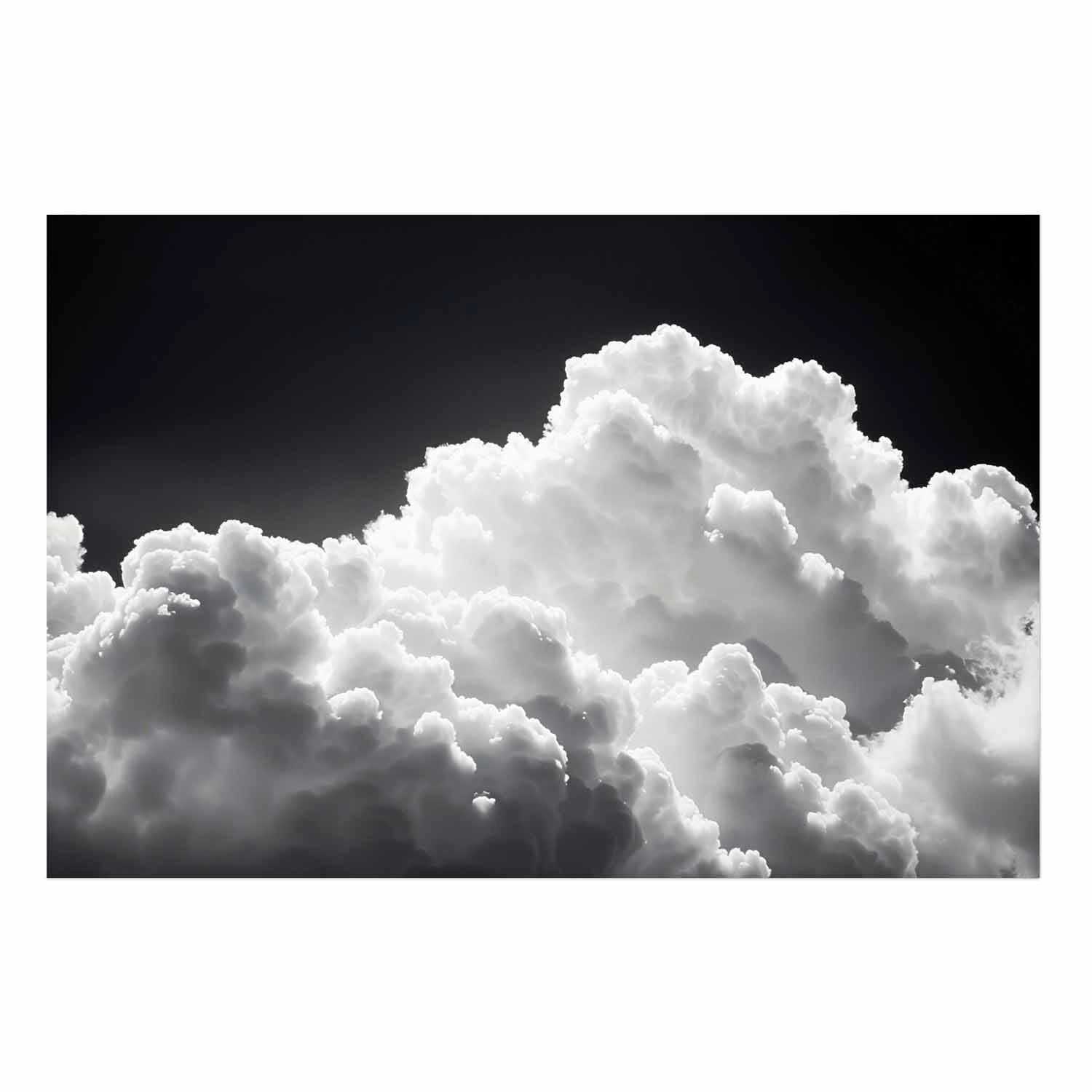 Sunlit Clouds and Sky Shadows Nature Poster