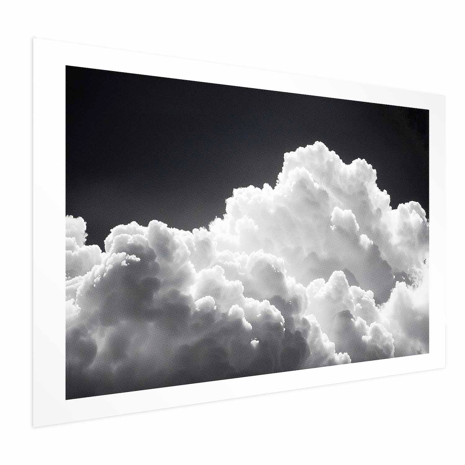 Sunlit Clouds and Sky Shadows Nature Poster