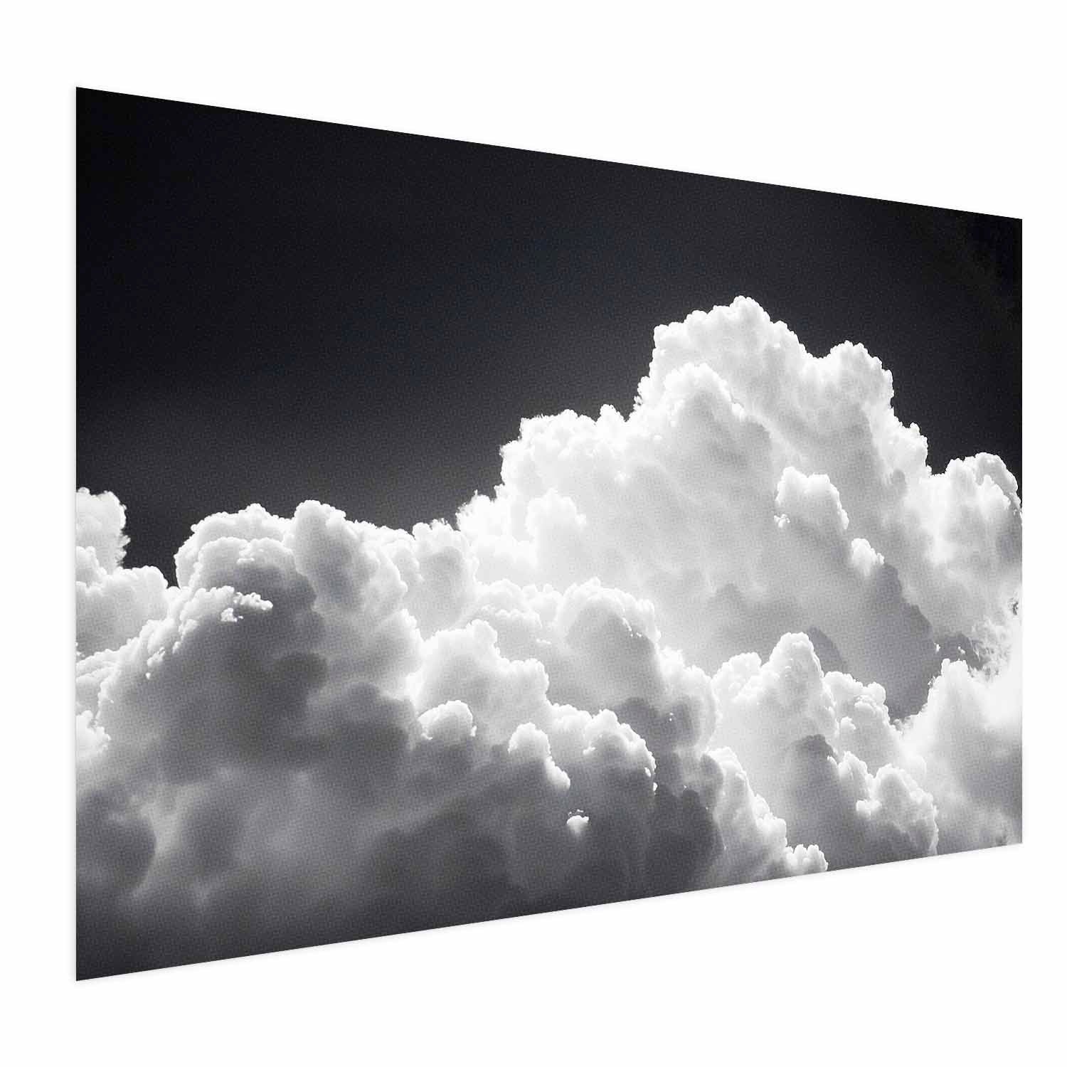 Sunlit Clouds and Sky Shadows Nature Poster