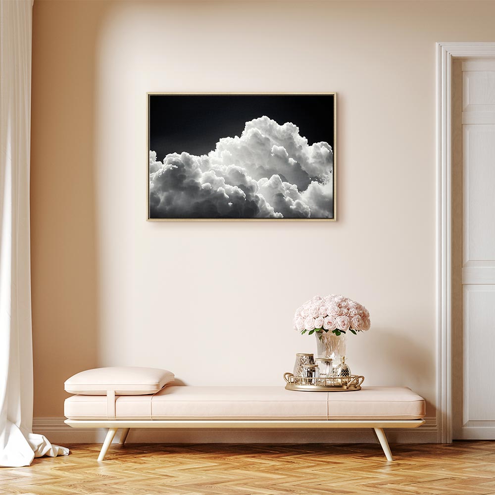 Leinwanddruck – Endloses Licht: Sonnenlicht, Wolken und Himmel