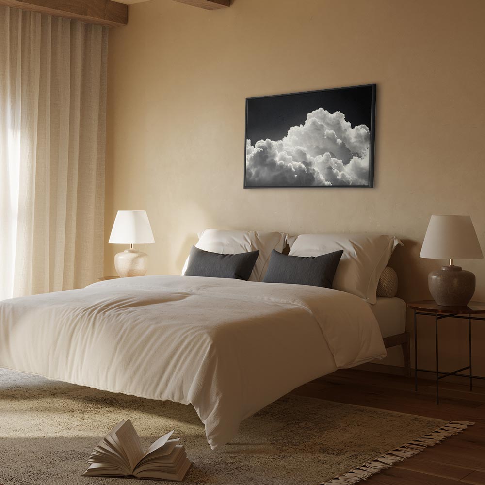 Leinwanddruck – Endloses Licht: Sonnenlicht, Wolken und Himmel