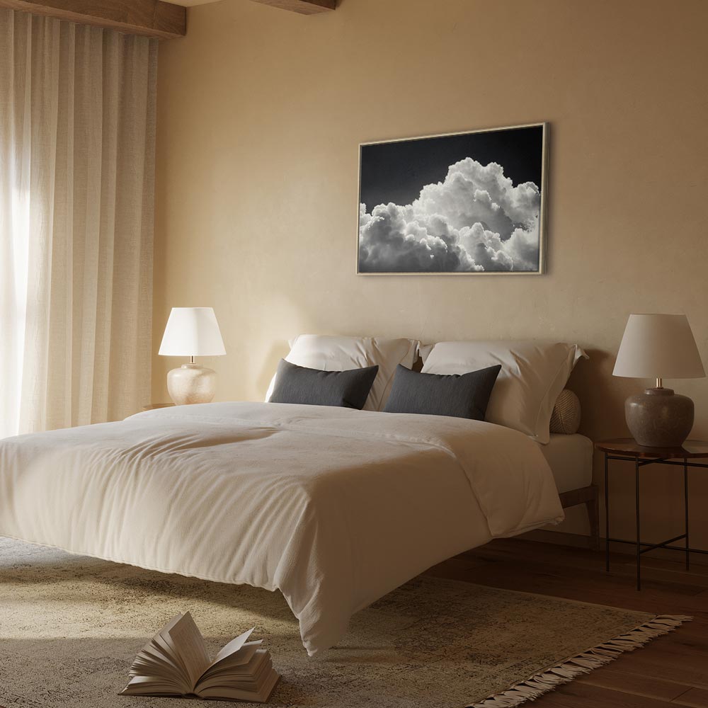 Leinwanddruck – Endloses Licht: Sonnenlicht, Wolken und Himmel