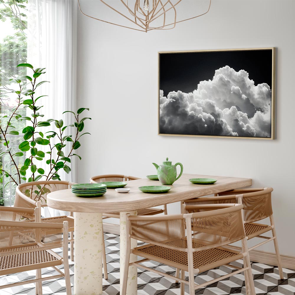 Leinwanddruck – Endloses Licht: Sonnenlicht, Wolken und Himmel