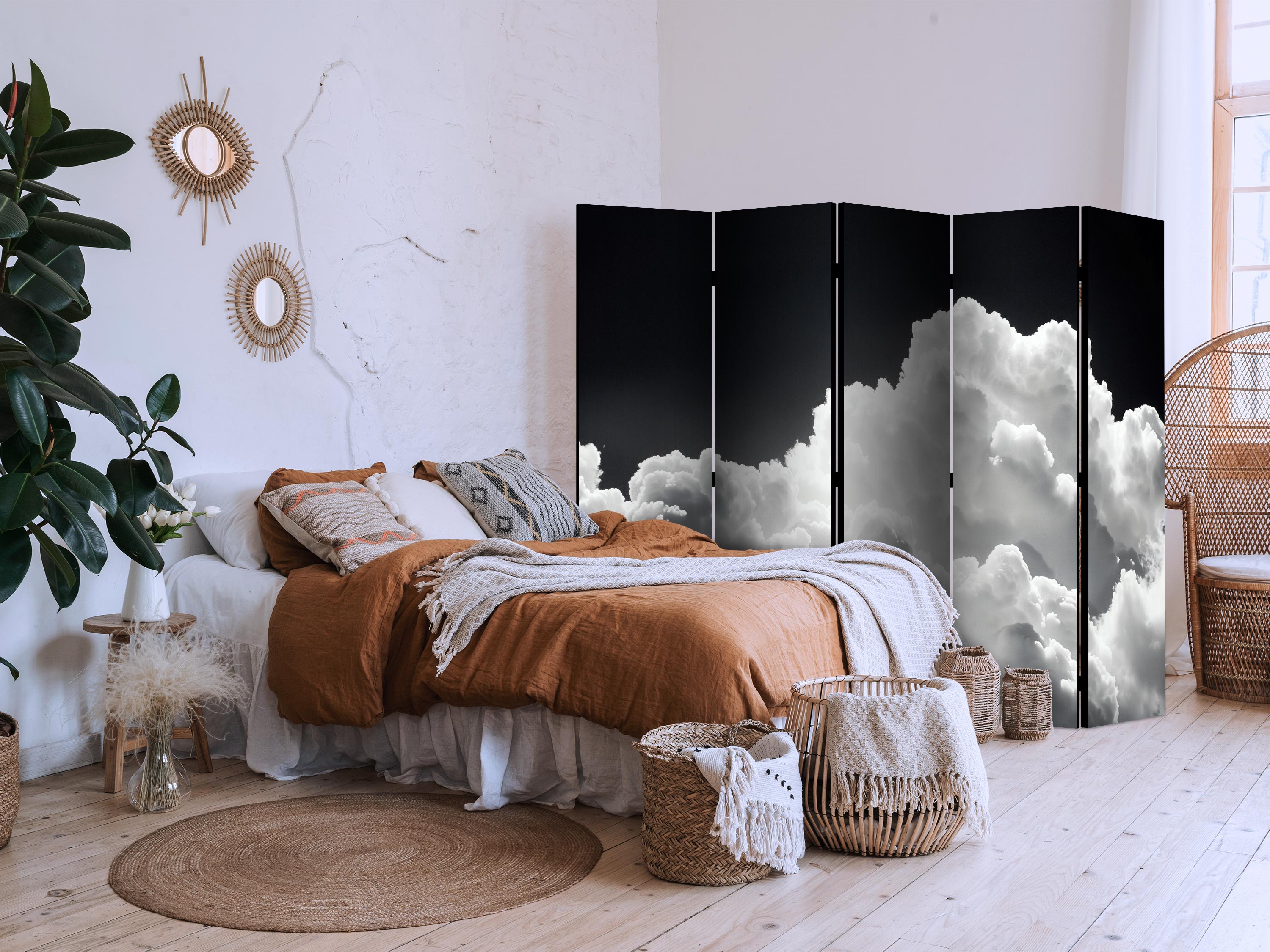 Room Divider - Landscapes with Clouds and Sunlight