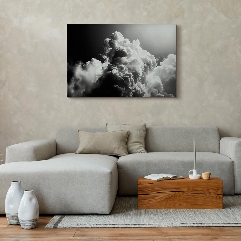 Canvas Print: Clouds Like from Dreams, Sunlit Morning