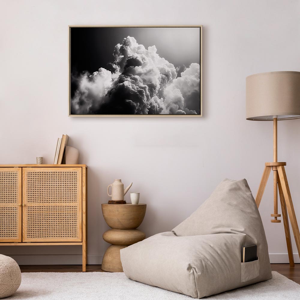 Canvas Print: Clouds Like from Dreams, Sunlit Morning