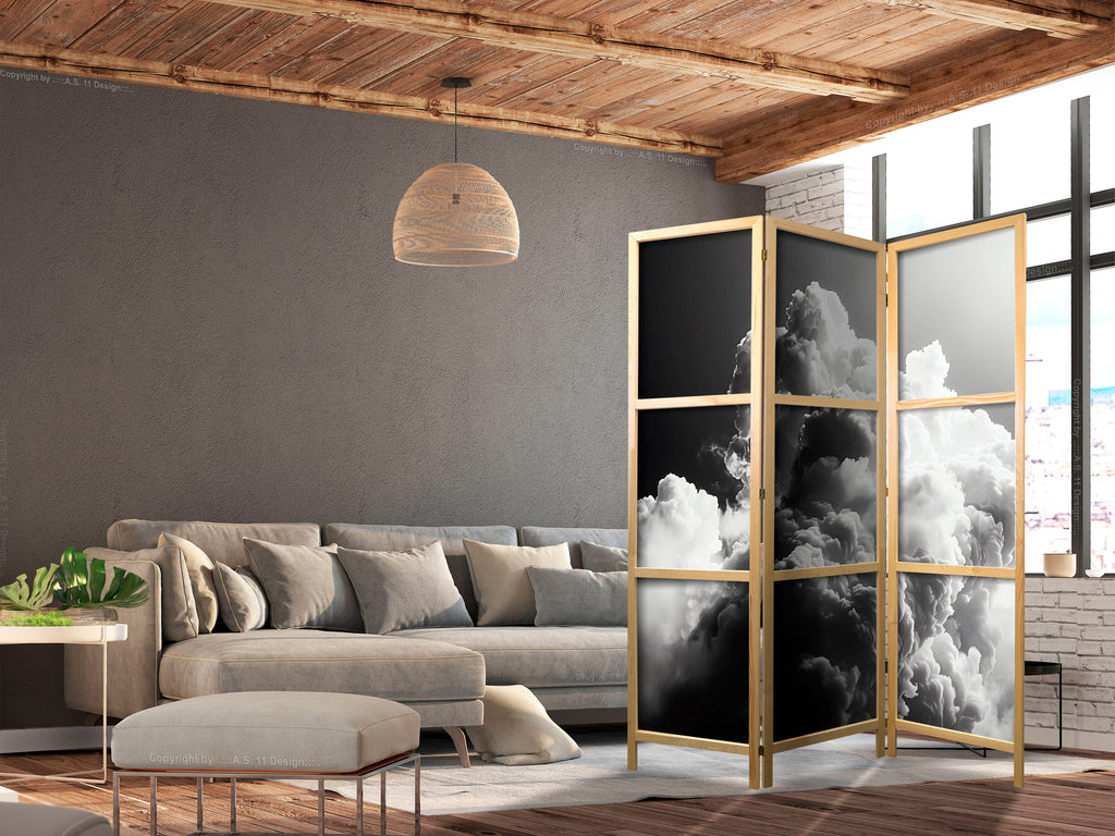 Japanese Room Divider 3-Panel Cloud Dream Design