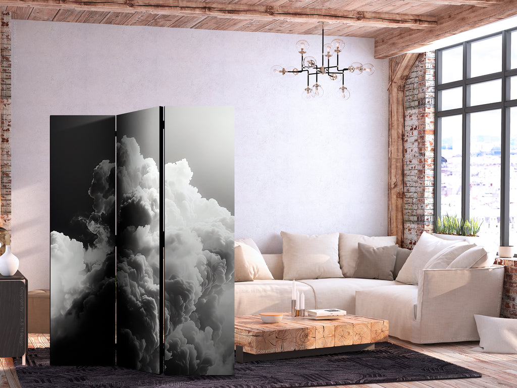 Room Divider Clouds Like a Dream – Sunlit Visual Feast