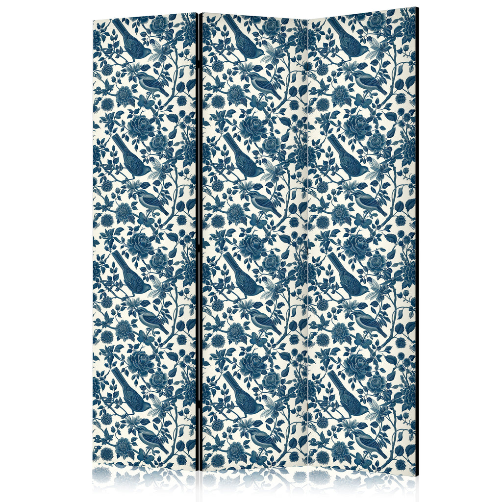 Room Divider with Rose Vines and Blue Birds