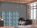 Blue Birds and Rose Vines 5-Panel Room Divider