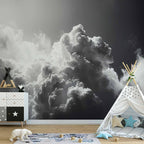 Wall Mural: Extraordinary Sunlight Illuminates Dark Clouds