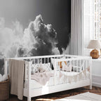 Sunlight Through Dark Clouds Sky Wall Mural