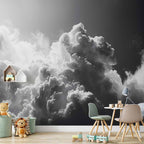 Wall Mural: Extraordinary Sunlight Illuminates Dark Clouds
