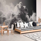 Sunlight Through Dark Clouds Sky Wall Mural