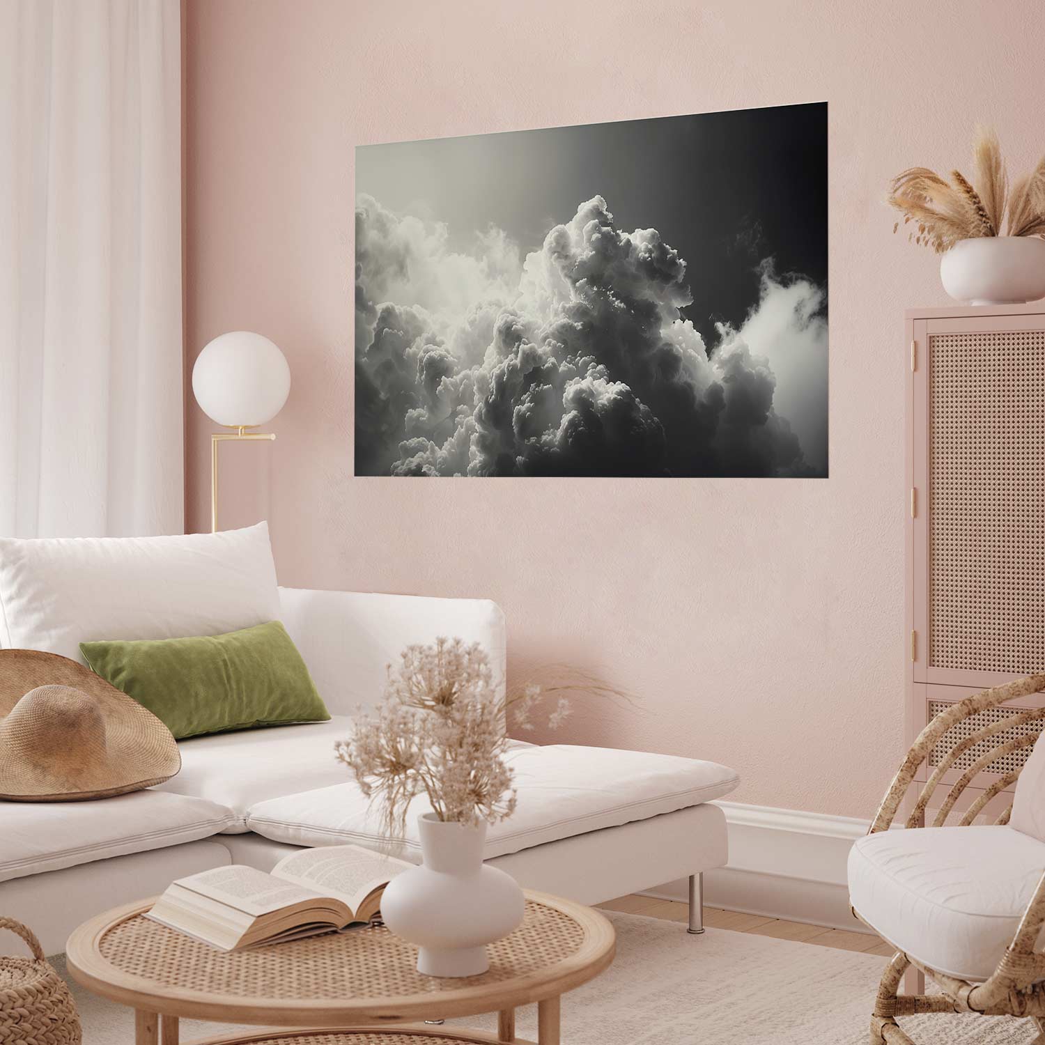 Sunlight Through Dark Clouds Sky Poster