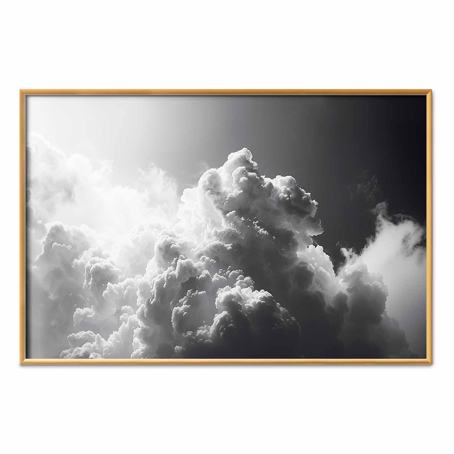 Sunlight Through Dark Clouds Sky Poster