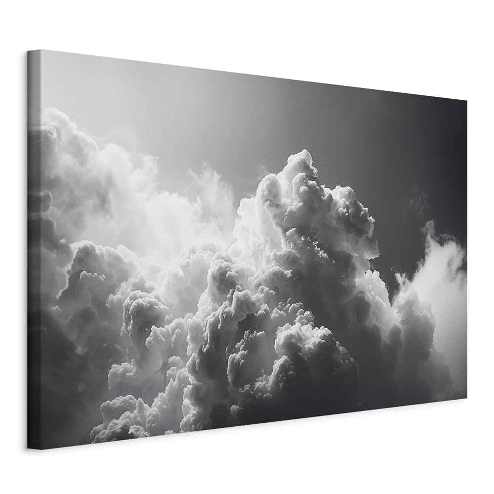 Canvas Print: Extraordinary Phenomenon - Sun Illuminating Dark Clouds