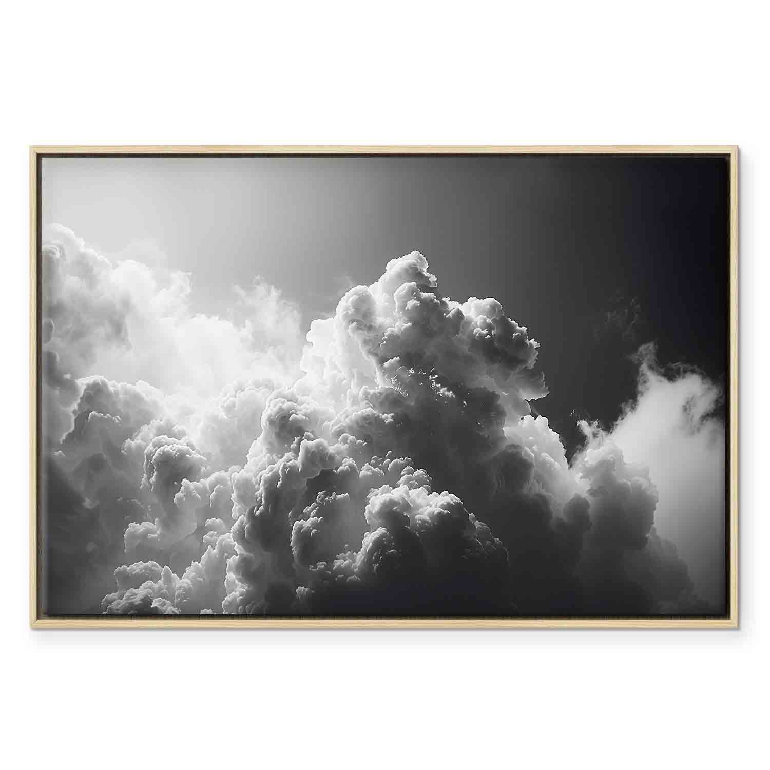 Sunlight Through Dark Clouds Sky Canvas Print