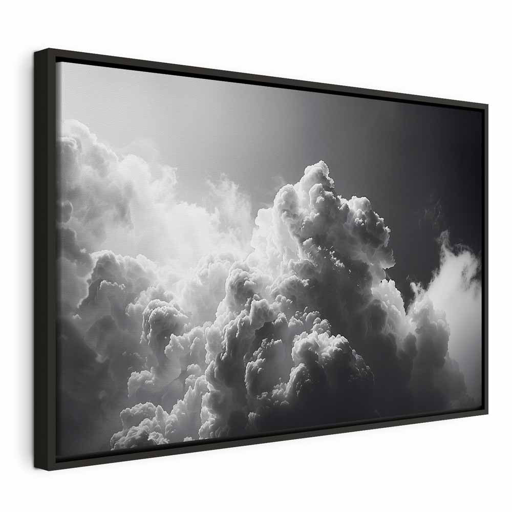 Canvas Print: Extraordinary Phenomenon - Sun Illuminating Dark Clouds