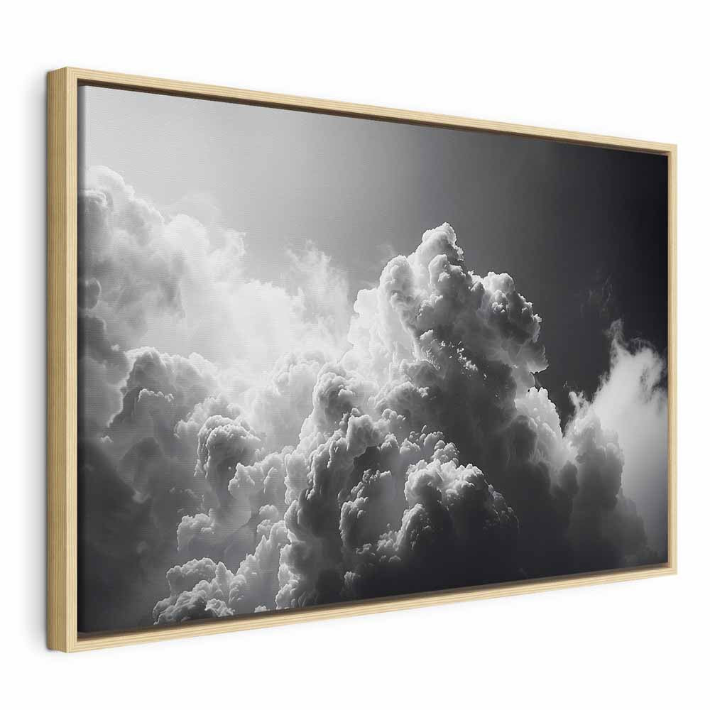 Canvas Print: Extraordinary Phenomenon - Sun Illuminating Dark Clouds